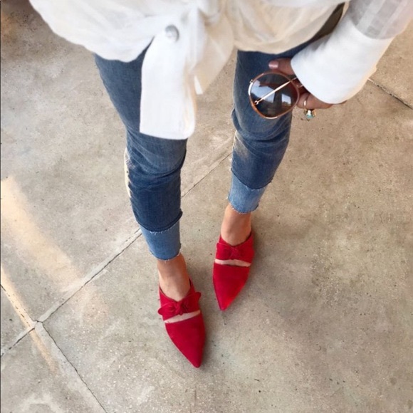 💃Anthro Jeffrey Campbell Charlin mule slides in burgundy red - Picture 2 of 9